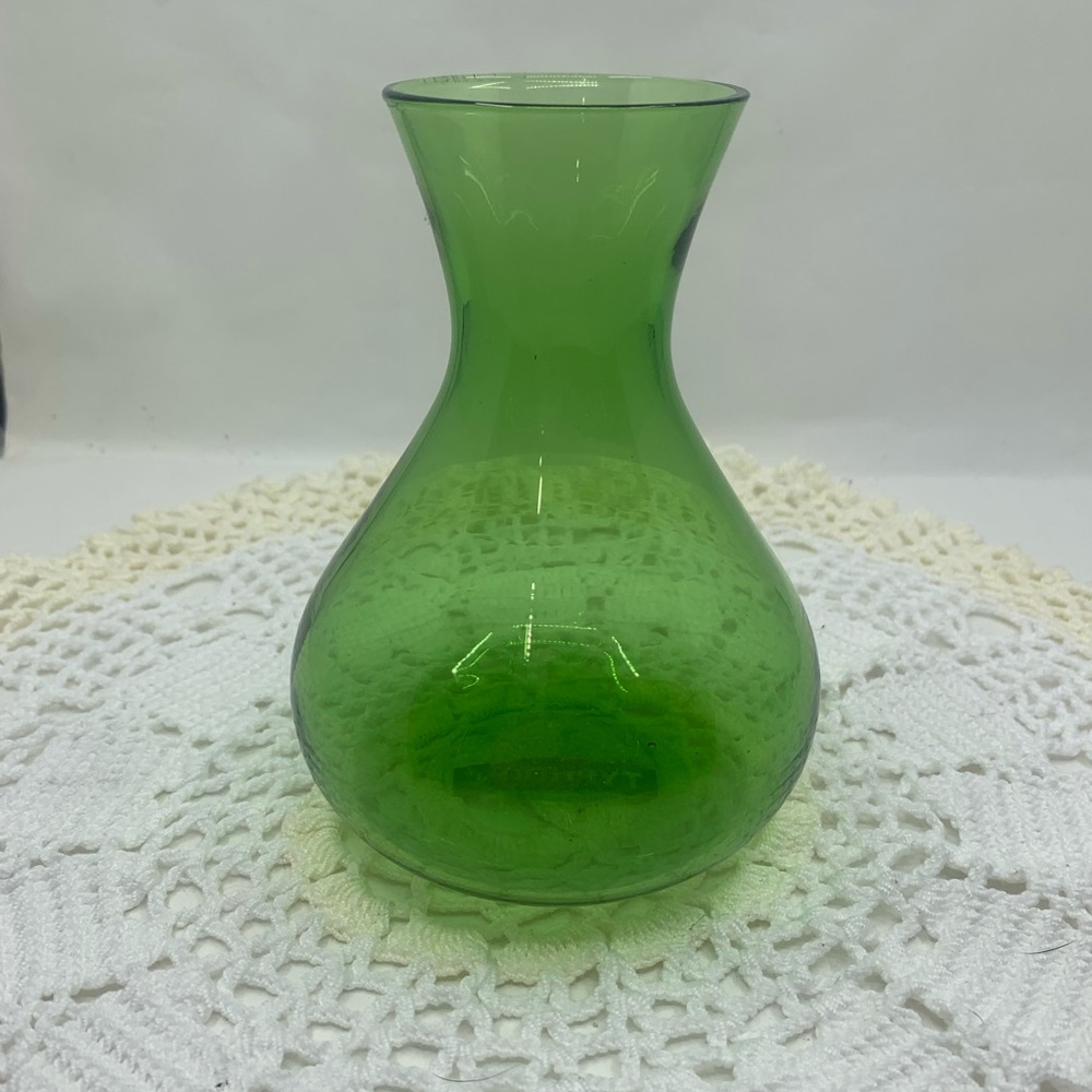 Elegant Green Glass Vase